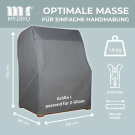 Mr. Deko Aero Protect 128 x 85 x 170 cm Dunkelgrau