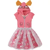 Paw Patrol Nickelodeon Tüllkleid mit Kapuze für Babys und Kinder, Rosa/Orange