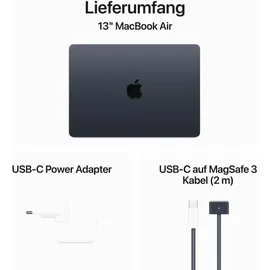 Apple MacBook Air M4 2025 13'' 24 GB RAM 512 GB SSD 10-Core GPU Mitternacht