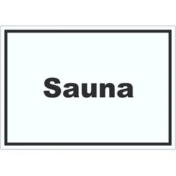 Sauna Aufkleber mit Text Erholung Entspannung waagerecht A3 (297x420mm)