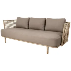 Cane-line - Sense Outdoor Sofa, 3-Sitzer, natur / taupe