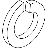 Industrial Quality Supplies DIN 127 Federring, FST galZn B