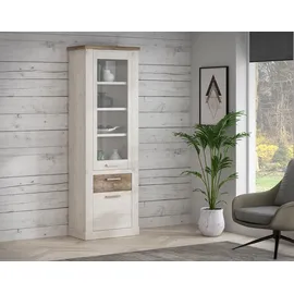 Forte Vitrine Duro 71,2 x 41,3 x 212 cm Weiß
