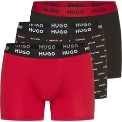 Boxershorts HUGO UNDERWEAR "BOXERBR TRPLT DESIGN", Herren, Gr. S, bunt (open miscellaneous 978), Jersey, Obermaterial: 95% Baumwolle, 5% Elasthan, eng, Unterhosen, Markenlogo am elastischem Bund