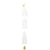 r√§der design Häuschenkette Winterstadt kurz 55 cm Weiß-Gold