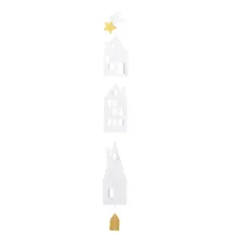 r√§der design Häuschenkette Winterstadt kurz 55 cm Weiß-Gold
