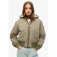 Superdry Hooded Ma1 Bomberjacke Light Khaki Green M