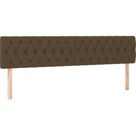 vidaXL Boxspringbett mit Matratze & LED Dunkelbraun 180x200 cm Stoff