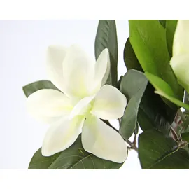 I.GE.A. Magnolie im Topf künstlich Frühling Seidenblumen Raumdeko weiß