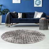 Carpet City Teppich Noa 9328, rund, 11 mm Kurzflor, Wohnzimmer Ø 120 cm x 11 mm