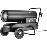 Vevor Kerosin-/Diesel-Warmluftheizung 100.000 BTU 29,3 kW Schwarz
