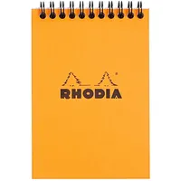 Rhodia 5x Spiralblock Rhodia Notepad A6, 80 Blatt kariert