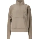ATHLECIA Sweatshirt Half Zip Beige/Braun 42