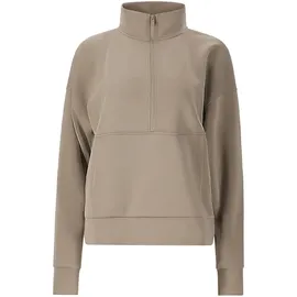 ATHLECIA Sweatshirt Half Zip Beige/Braun 42