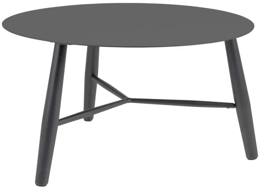 Gartencouchtisch Vannes aus Aluminium, modern, rund, anthrazit, Ø 75 cm, pulverbeschichtet