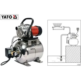 Yato Hydrophore inox auto 1200W 4000L/H 19L Tank