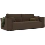 idohome Schlafcouch Cord 3-Sitzer Braun