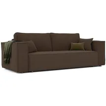 idohome Schlafcouch Cord 3-Sitzer Braun