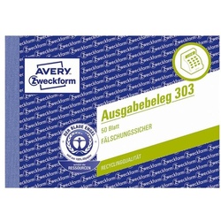 Avery Zweckform Formularbuch »Ausgabebeleg mit Dokumentendruck« gelb, 14.8x10.5 cm