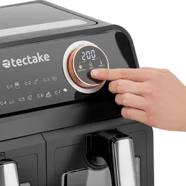 Tectake Heißluftfritteuse Samurai schwarz