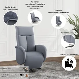 sit&more TV-Sessel Zora Kunstleder 75 x 112 x 82 cm rot mit Aufstehhilfe, 2 Motoren und Akku