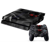 DOTBUY PS4 Skin Aufkleber Sticker Design Folie schützende Haut Schale für Sony Playstation 4 Konsole und 2 Dualshock Controller (Dark Skull)