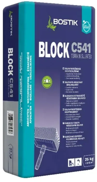 Bostik Block C541 Terra 1K Sulfatex Dichtschlämme grau 25kg Sack