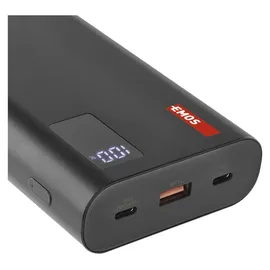 EMOS Powerbank 27 000 mAh NTBF30 - externer Akku mit Passthrough und Fast-Charging 100W PD - 2X USB-C/USB-A-Port inkl. Ladekabel - für Tablet, Laptop, iPad, Handy, Kamera, Soundbox - schwarz