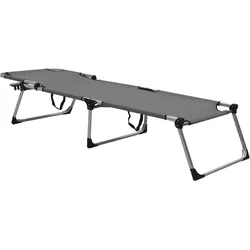 vidaXL Extra Hohe Klappbare Senioren-Sonnenliege Grau Aluminium