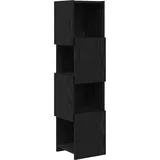 MOBCANT Modern Eckschrank & Aufbewahrungsschränke Schwarz Eichen-Optik Holzwerkstoff Schließfächer mit Stauraum Spind Schrank für Duschraum Keller Badezimmer Wohnzimmer (25,5 x 25 x 102 cm)