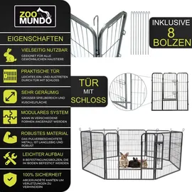 zoomundo Welpenauslauf 8-eck XL Schwarz