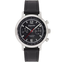 Gigandet Herren-Armbanduhr Chronograph Quarz Analog Leder schwarz Tramelan G10-007