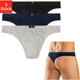 H.I.S. String blau/grau/schwarz XXL 3er Pack
