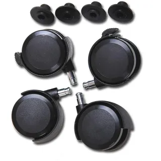 babybay Parkettbodenrollen 4er Set Kunststoff Schwarz