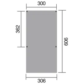Weka Y-Einzel 612 3,06 x 6,06 m kdi inkl. Stahldach verzinkt