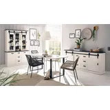 Möbel Akut Esszimmer-Set Esszimmer Sherwood D2 Pinie weiß anthrazit mit soft-close, (3-St) weiß