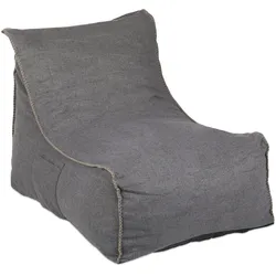 Relaxdays Sitzsack mit Lehne, XXL Bodenkissen Erwachsene, weich, Indoor, Schaumstoff Füllung, Riesensitzsack, grau