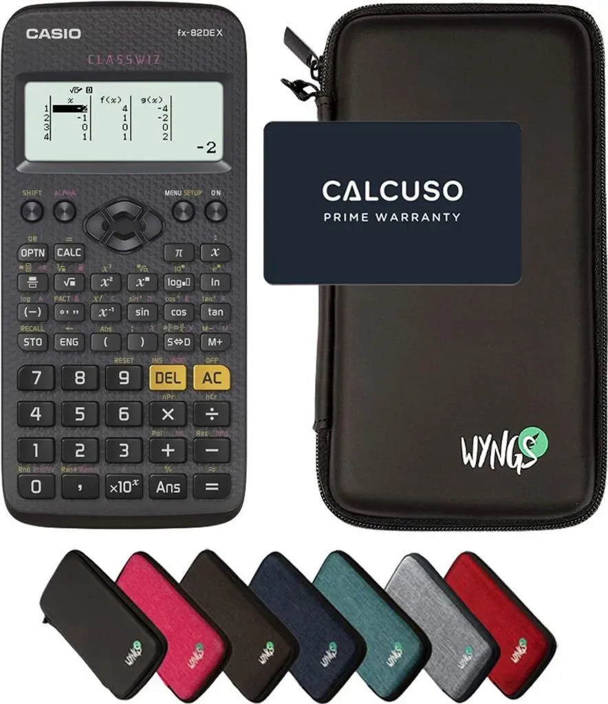 casio fx-82de x classwiz inkl. wyngs schutztasche