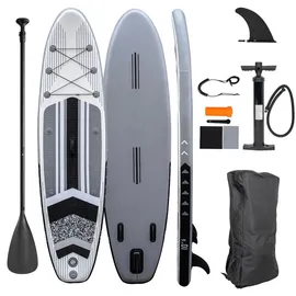 e4fun Stand Up Paddle Board 320 x 81 x 15 cm grau