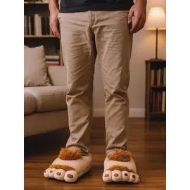 UNITED LABELS Hobbit Füße Pantoffeln Braun 35