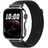 Silber Stoffarmband Black Night