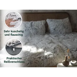 ZOLLNER Deckenbezug,, Grau, Textil, 135x200 cm, Schlaftextilien, Bettwäsche, Bettwäsche