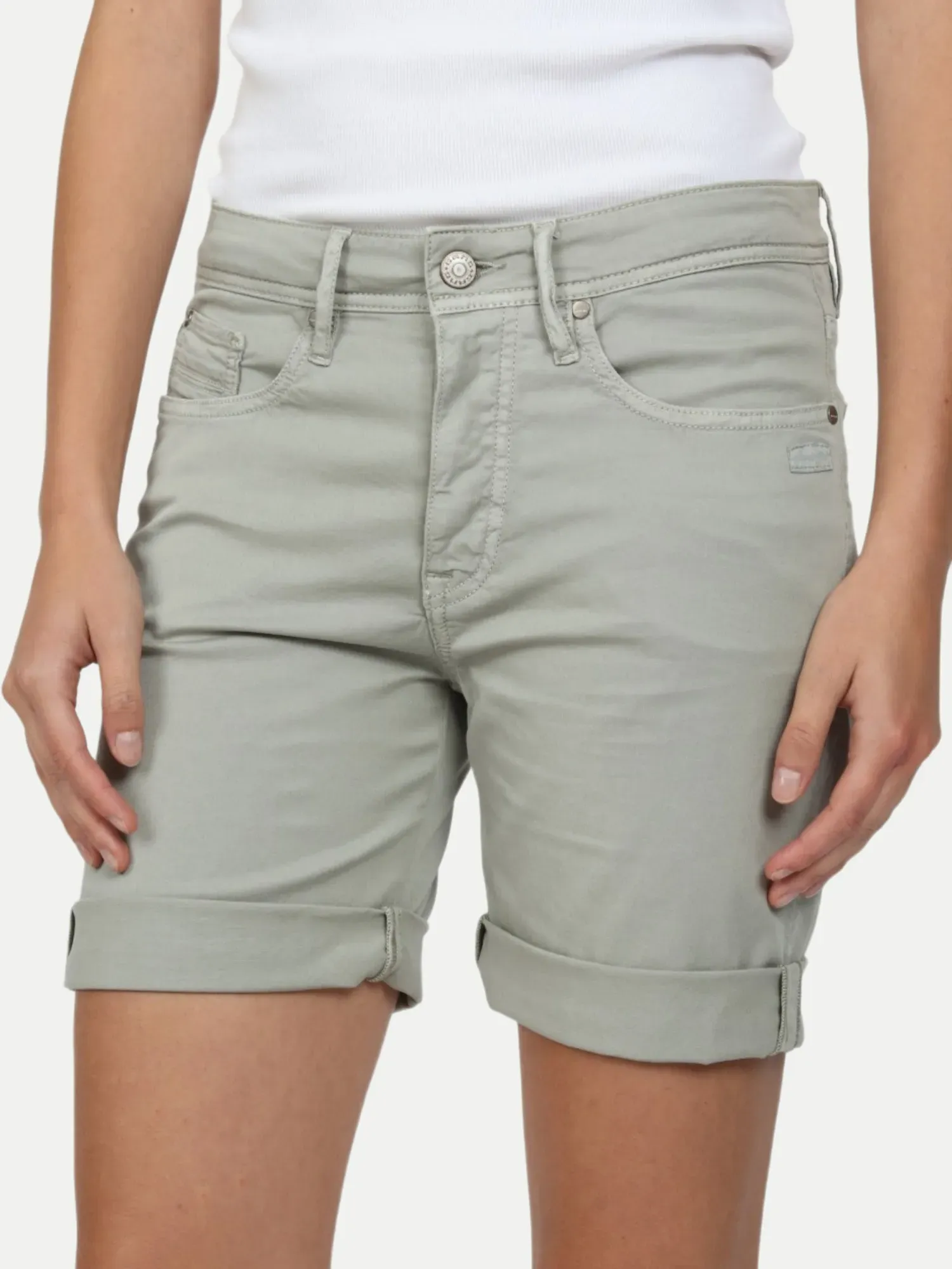 Boyfriend Jeans Shorts Grau 28