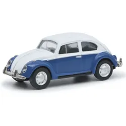 SCHUCO 452670600 1:87 VW Käfer blau/weiß