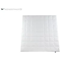 Häussling Königstraum Daunendecke 200x200 cm | Ganzjahresdecke, Bettdecke, 60% Daunen, 8x8 Karos, Deutsche Manufaktur, auch für Allergiker geeig... - Weiß