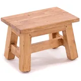 DESIGN DELIGHTS Blumenhocker, Honig, Holz 30x21x20 cm, Wohnzimmer, Hocker, Sitzhocker