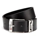 BEZLIT Herrengürtel Leder 125 cm Schwarz