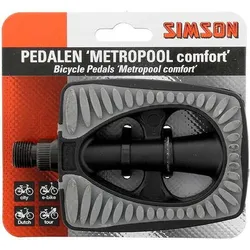 Pedalset Metropool Comfort 9/16 Zoll grau/schwarz EINHEITSGRÖSSE