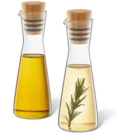 Zack BEVO Essig- und Öl Set 300 ml Glas und Bambus