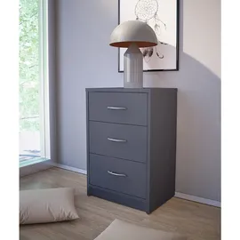 Die Möbelfundgrube Nachtschrank PEPE 39 x 54 x 28 cm Grau